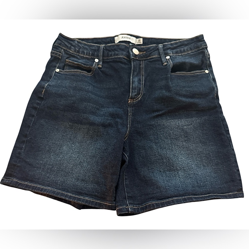 JustFab Dark Blue Jean Shorts